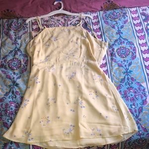 NWT Yellow Floral Halter Dress